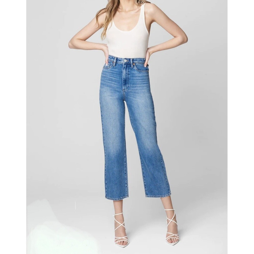 Blank NYC Jeans The Baxter Ribcage Straight Leg New with Tags 25 Ocean Time Nice